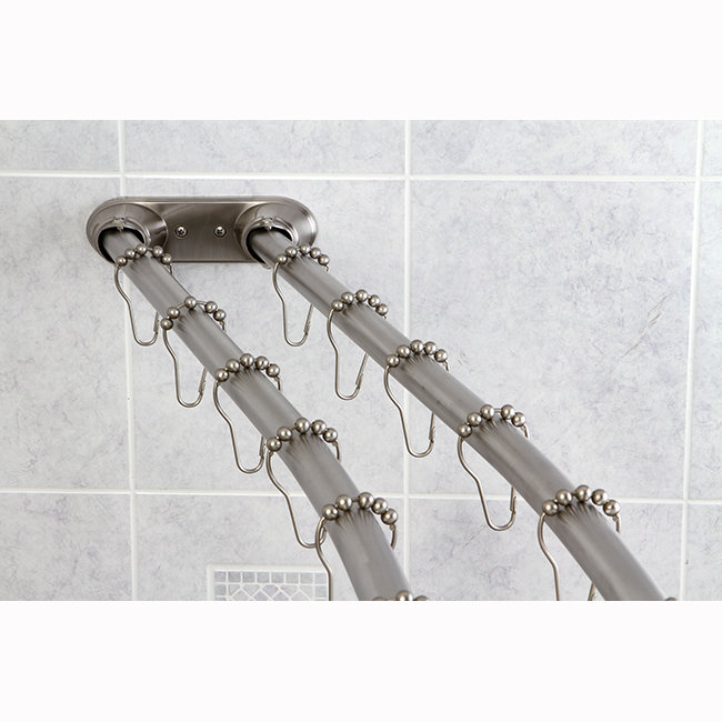 Kingston Brass Edenscape 70" Adjustable Curved Fixed Shower Curtain Rod & Reviews Wayfair